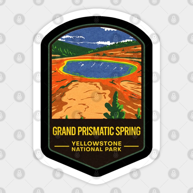 Grand Prismatic Spring Yellowstone National Park Sticker by JordanHolmes